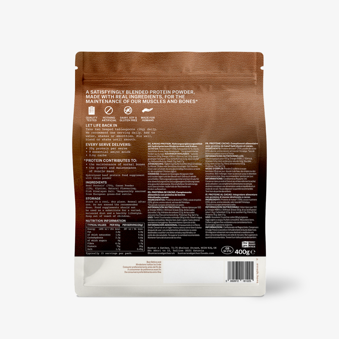 Cacao Grass Fed Beef Protein Powder - Image 3